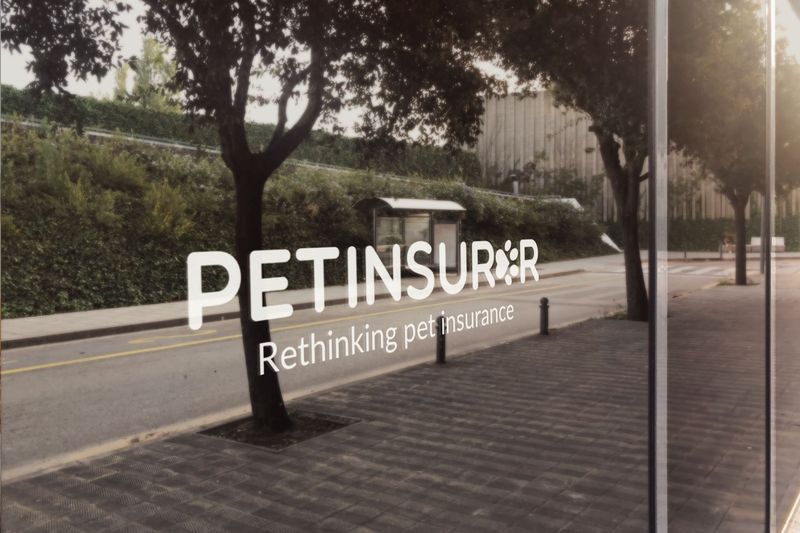 Pet Insurer logo on store window