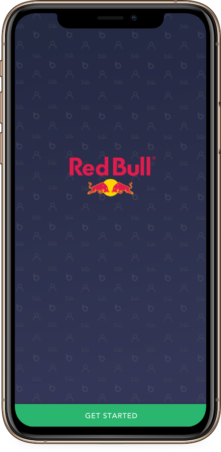Red Bull app - home screen