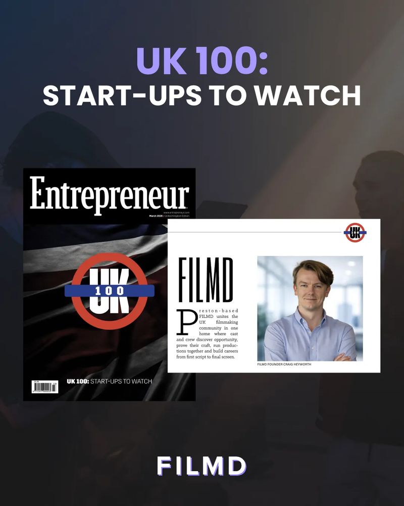 Entrepreneur UK100 feature - FILMD